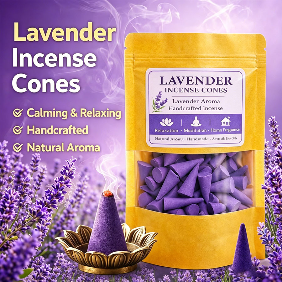 Home Fragrance Vanilla - Conos de aromaterapia de lavanda premium,