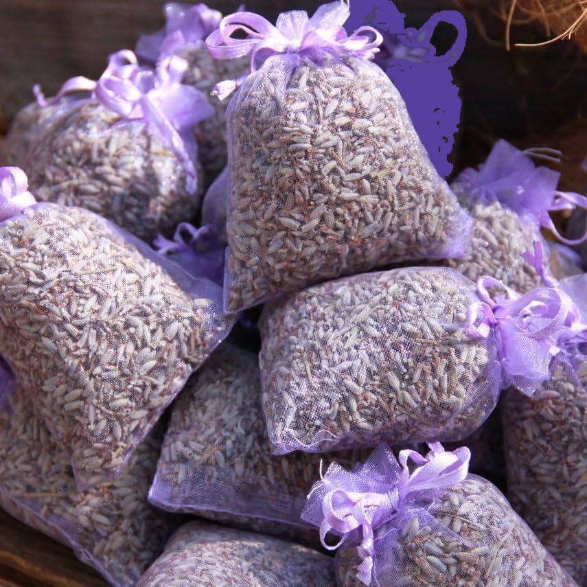 Home Fragrance Sachet - 10 Bolsitas de Lavanda Natural, Flores